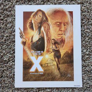 X (The movie) 8" x 10" Art Print - Limited out of /2400 - Bam Box Exclusive